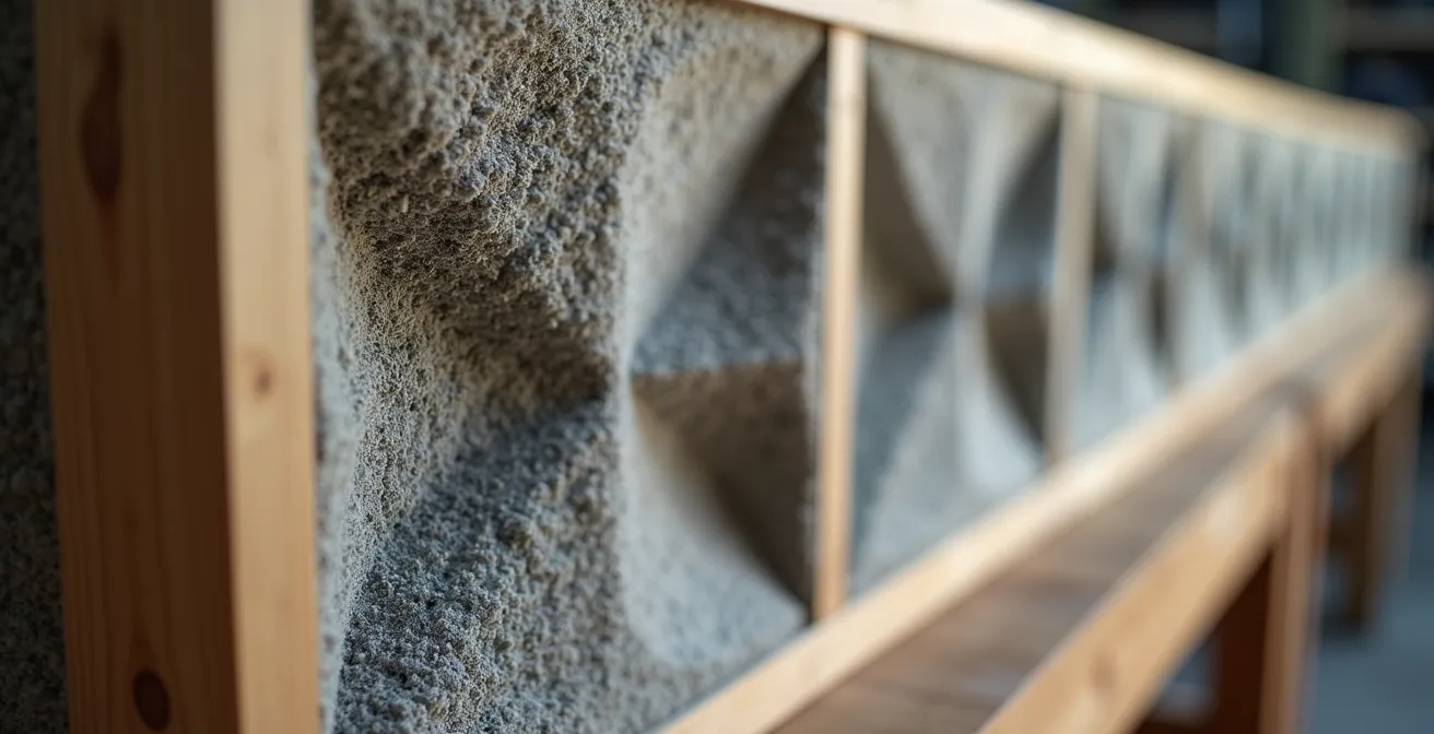 Handcrafted acoustic panels made from wooden frames and fabric mounted on a studio wall