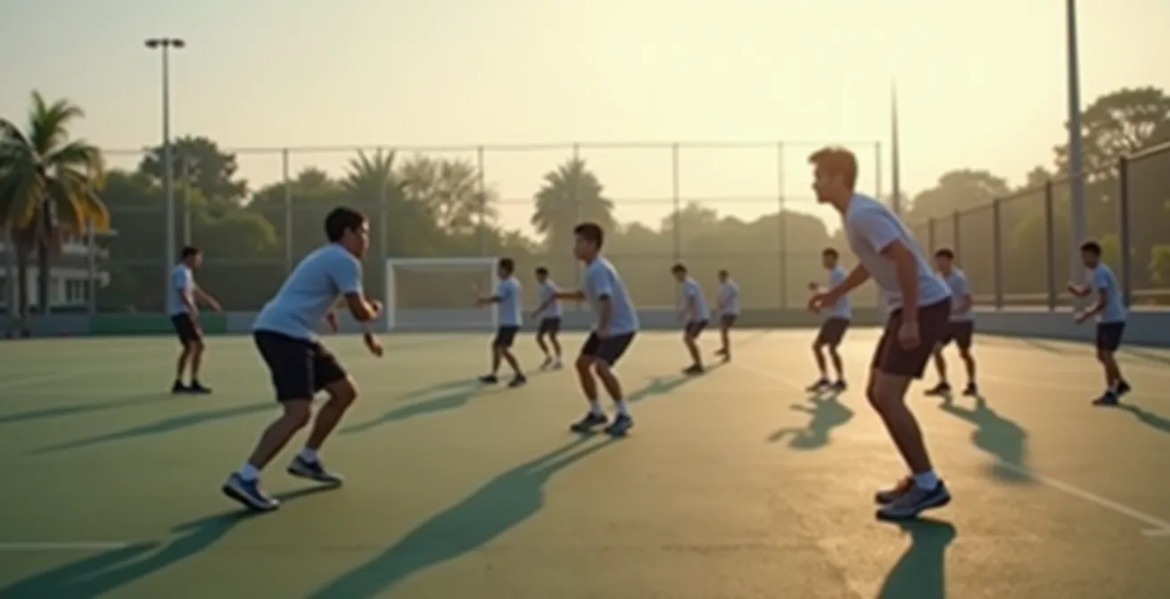 Introverts comfortably socializing through shared team sport activity