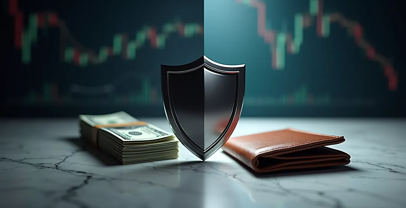 Split screen showing cash preservation strategy with a zero down lease versus the risk of a traditional down payment.